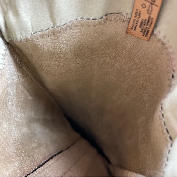 El Naturalista Women’s Red Leather Heeled Knit Boots Size EU 37 US 6.5 - Picture 10 of 12